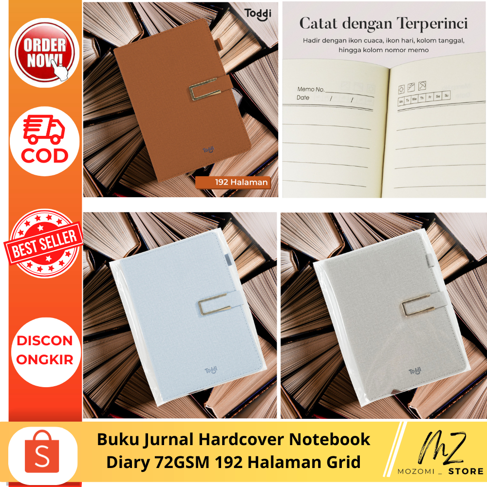 

Buku Jurnal Hardcover Notebook Diary 72GSM 192 Halaman Grid