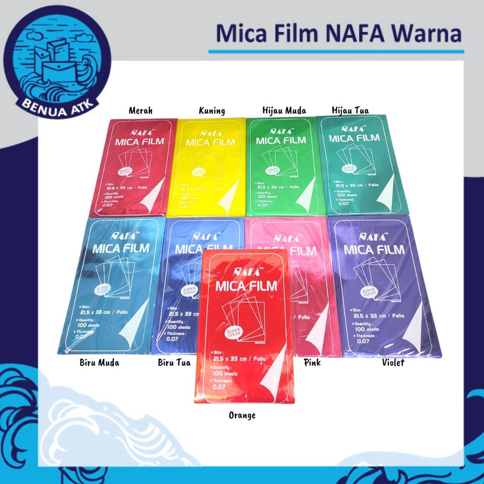 

Mika Jilid Plastik Mica Film WARNA Folio NAFA MFF CJVTR5379