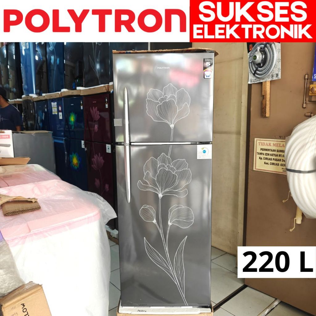 KULKAS POLYTRON 237TY / LEMARI ES POLITRON 237 220 LITER JUMBO