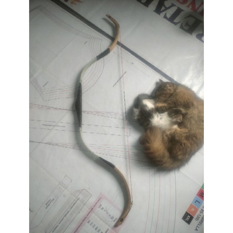 Busur flat Turkish Ottoman siyah laminasi tanpa finishing