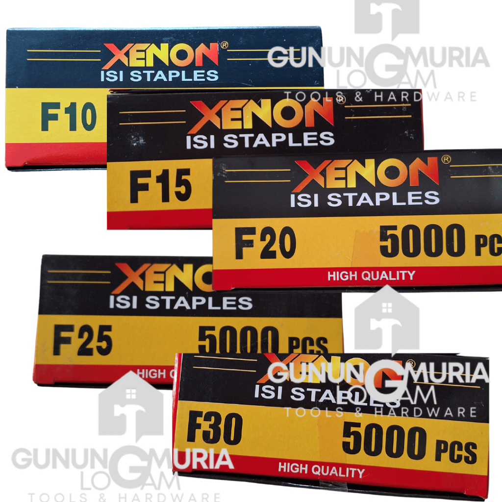 

XENON Isi Staples Mesin paku tembak F30 F25 F20 F15 F10 & 1010J isi 5000 pcs