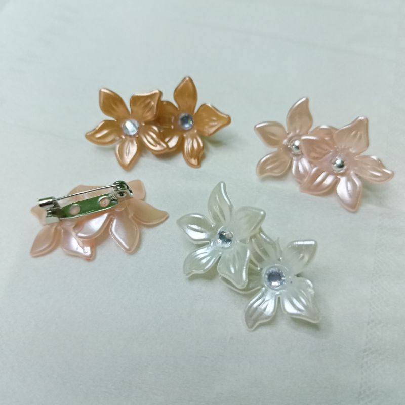 Bros hijab Bunga Lili Glossy Lily pin hijab Handmade murah