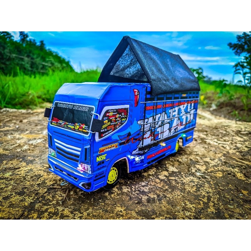 Promo Mainan Anak truk Oleng kayu Remote control  Wahyu Abadi Terlaris  Lengkap Lampu Terpal