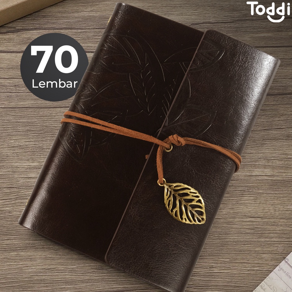 

Baru Buku Catatan Binder Kulit Retro Leaf B66 OMOT8MCF Coffee L45