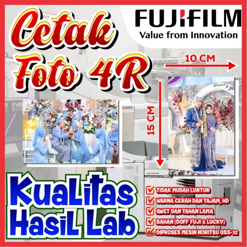 Cetak Foto 4R Wedding - fujifilm (Kualitas LAB)