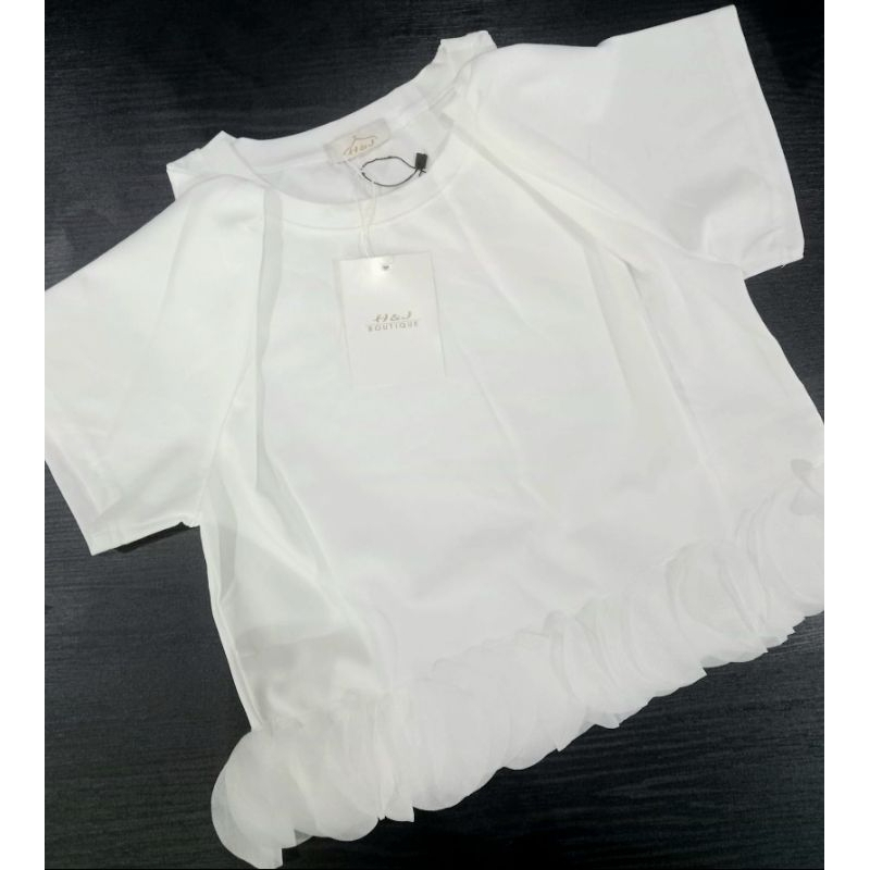 HJ Boutique Bangkok Short Blouse Off White