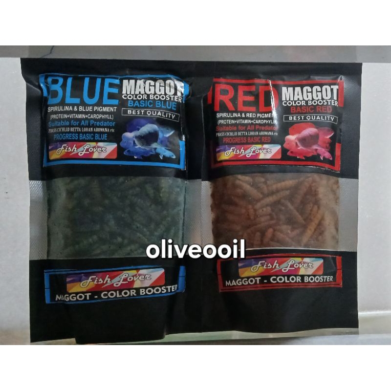 Maggot magot ulat hongkong kering RED BLUE Yellow Green