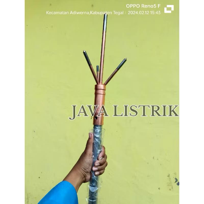 TRISULA tombak anti petir blesem  splitzen Penagkal petir TRISULA 3/4"