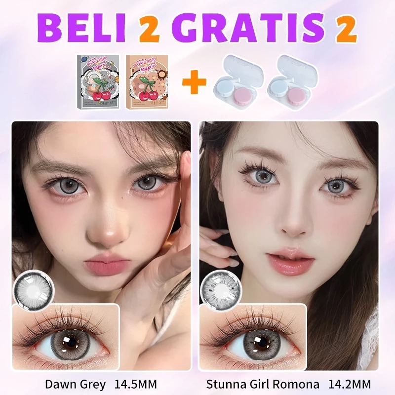 [ PAKET PEMULA ] BELI 2 GRATIS 2 MYSTICEYES SOFTLENS 2PASANG SOFTLENS + 2 TEMPAT SOFTLENS