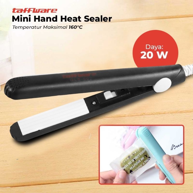 Taffware Mini Hand Heat Sealer Plastik Sealing Machine 20W GLS 002 Black mini hand heat sealer