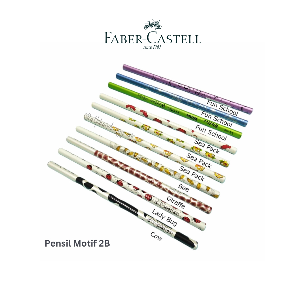 

Pensil Motif 2B faber Castell 5 Motif Animal Grosir Termurah