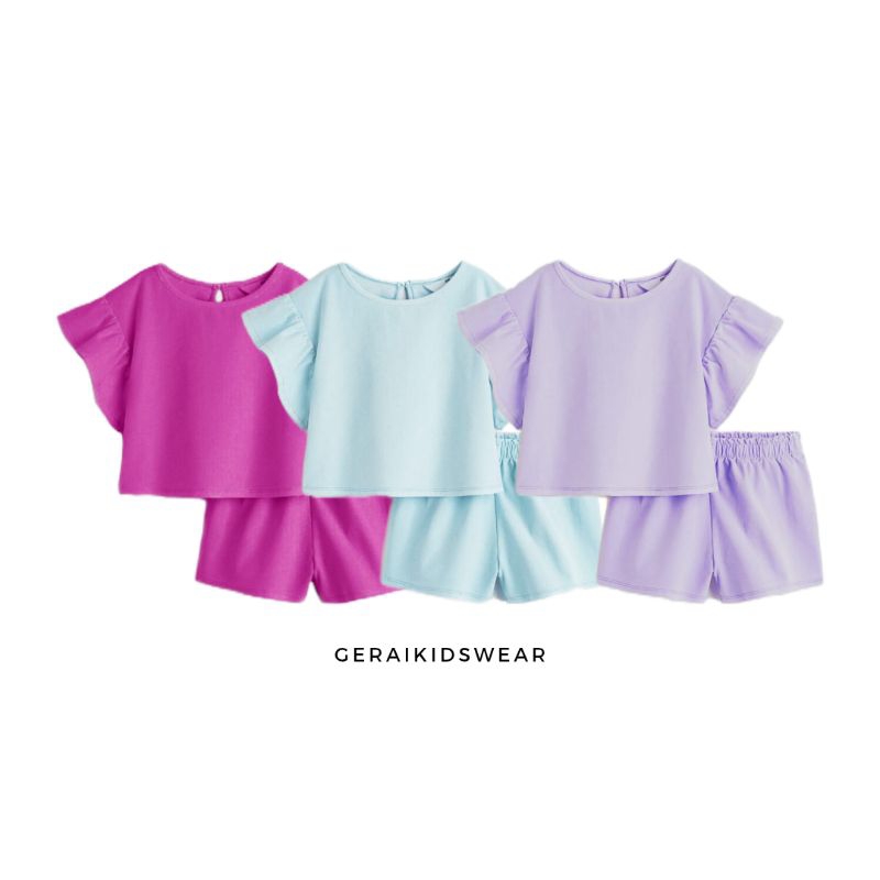 Setelan Anak Perempuan Crinkle HM 3-8 Tahun