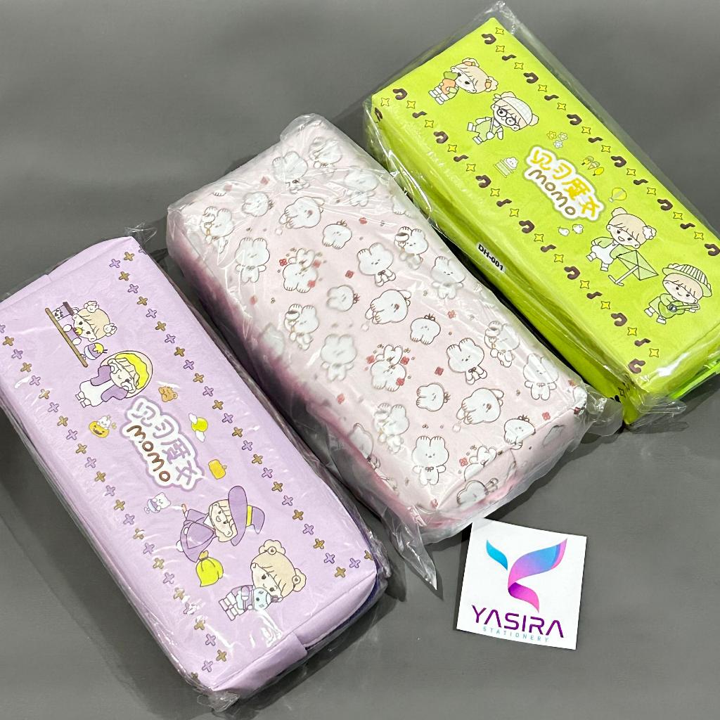 

SATUAN Tempat Pensil Kulit Resleting Motif Kartun Lucu Fancy Kotak Pensil Sintesis Animal