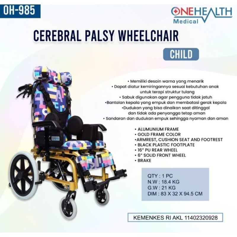 Aurabaik Kursi Roda Cerebral Palsy Anak Onehealth Wheelchair