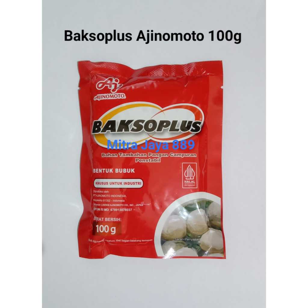 

Tepung Premiks Bakso / Baksoplus Ajinomoto 100 gram / Bakso plus Ajinomoto 100 gram