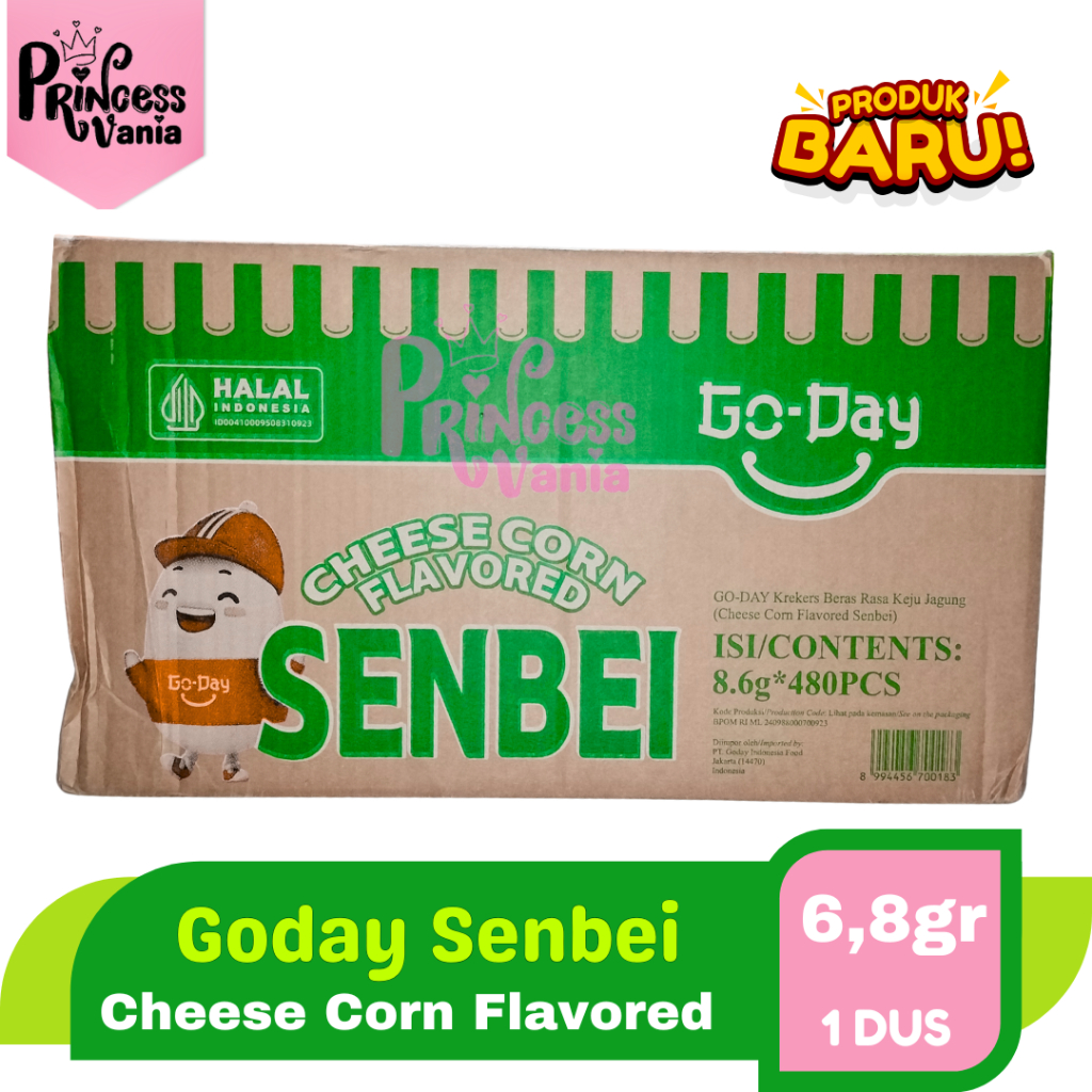 

GROSIR 1 DUS GODAY SENBEI CHEESE CORN FLAVORED 8,6GR ISI 480PCS