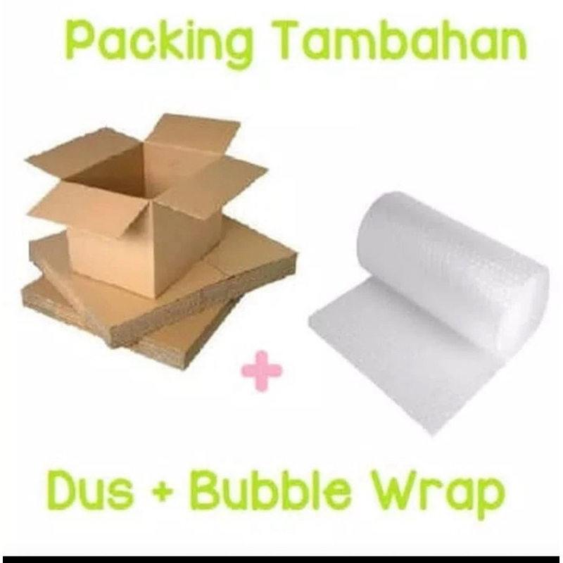 

Packingan Tambahan Dus +Burble Wrap Menghindari Barang Rusak/Pecah
