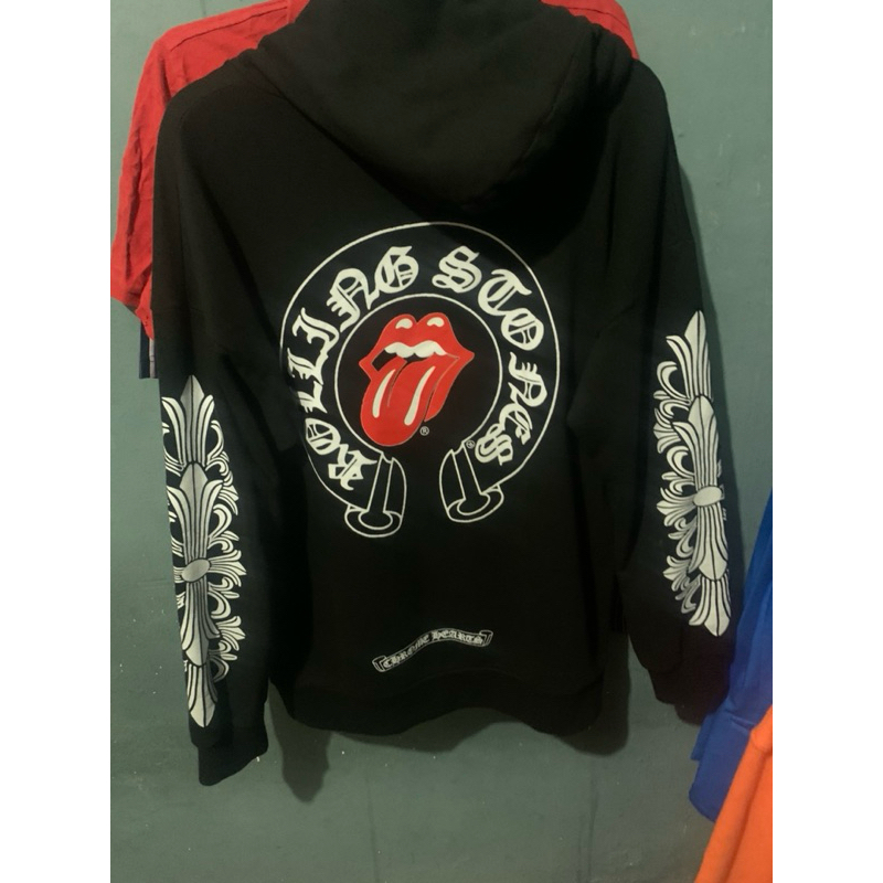 hoodie chrome hearts x rolling stones colab