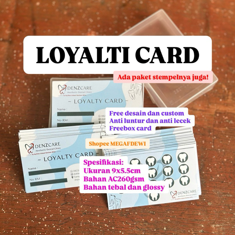 

DESAIN LOYALTICARD CUSTOM ISI 108 lembar