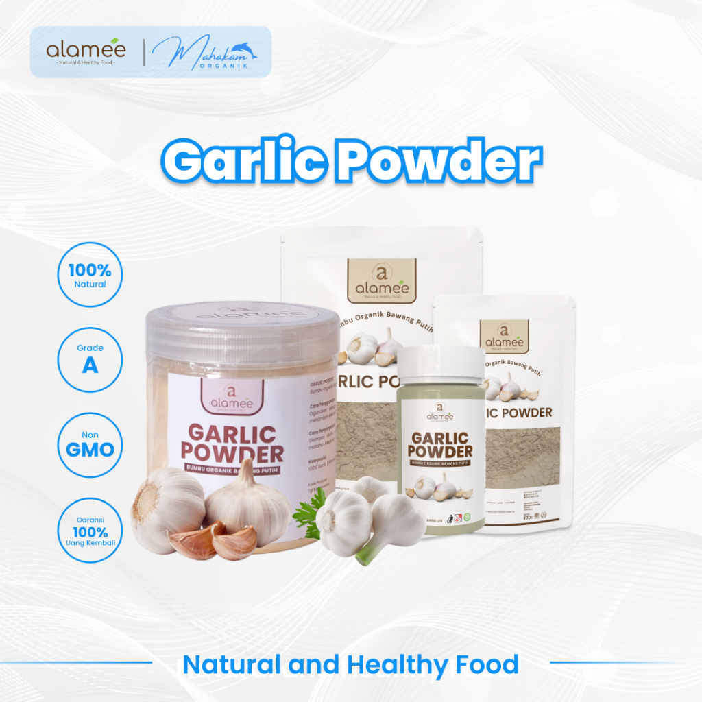 

ALAMEE Bawang Putih Bubuk Ground Garlic Powder Bumbu Dapur Organik Instan Murni Asli Seasoning Baput