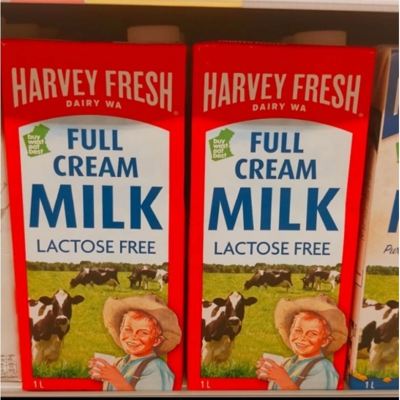 

Harvey fresh Full cream milk susu uht lactose free 1ltr