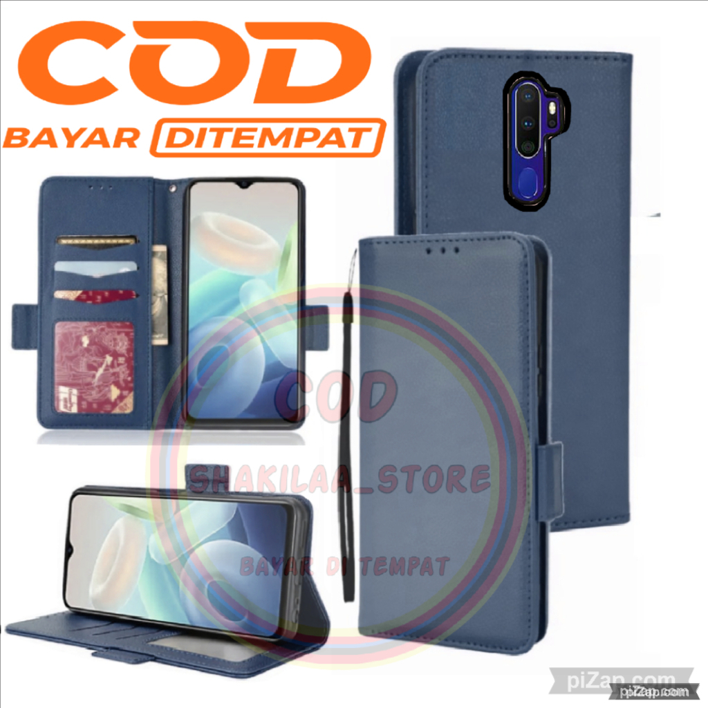 CASE HP OPPO A5 / A9 2020 - CASING DOMPET-FLIP COVER LEATHER-SARUNG HP