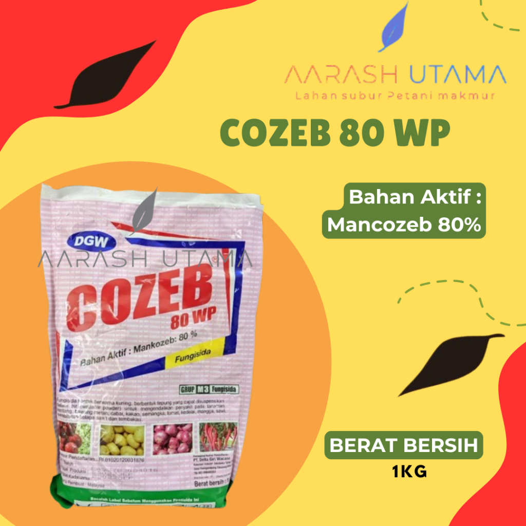 Cozeb 80 WP Mancozeb 80% | DGW | Fungisida protektif | 1KG