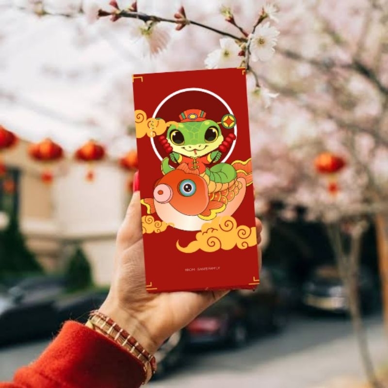 

1 set 6 pcs angpau cny snake limited design