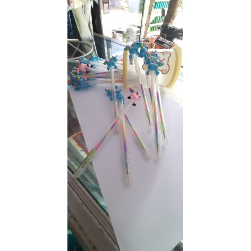 

*Omah Desain* Pulpen Pelangi Pulpen Pelangi Karakter unicorn lucu