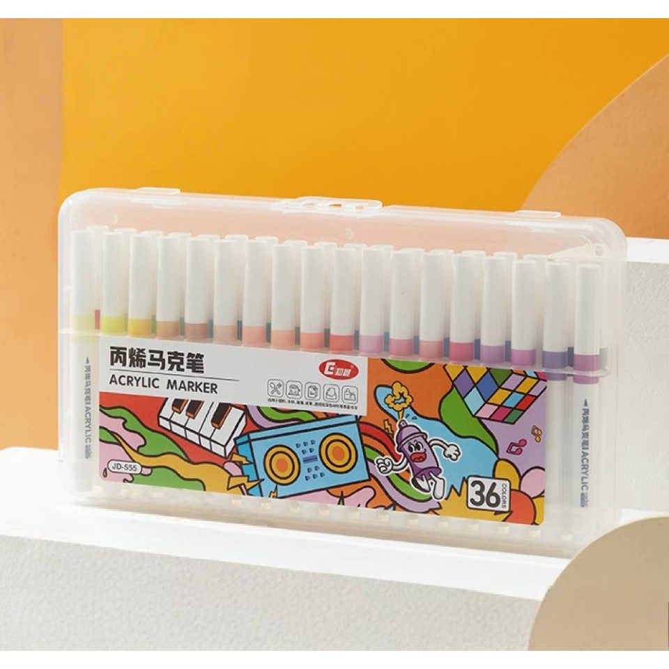 

Spidol Akrilik Marker 1 set Acrylic Marker Squeezy Pen Akrilik Marker Warna 36 Warnas