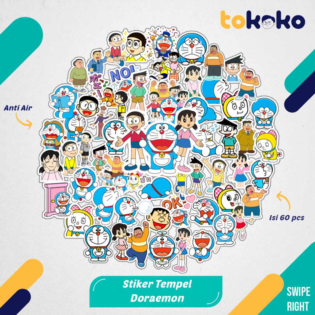 

Stiker Cutting Anime Doraemon Paper Vinyl Dekorasi Laptop Koper Tumbler Kulkas DIY
