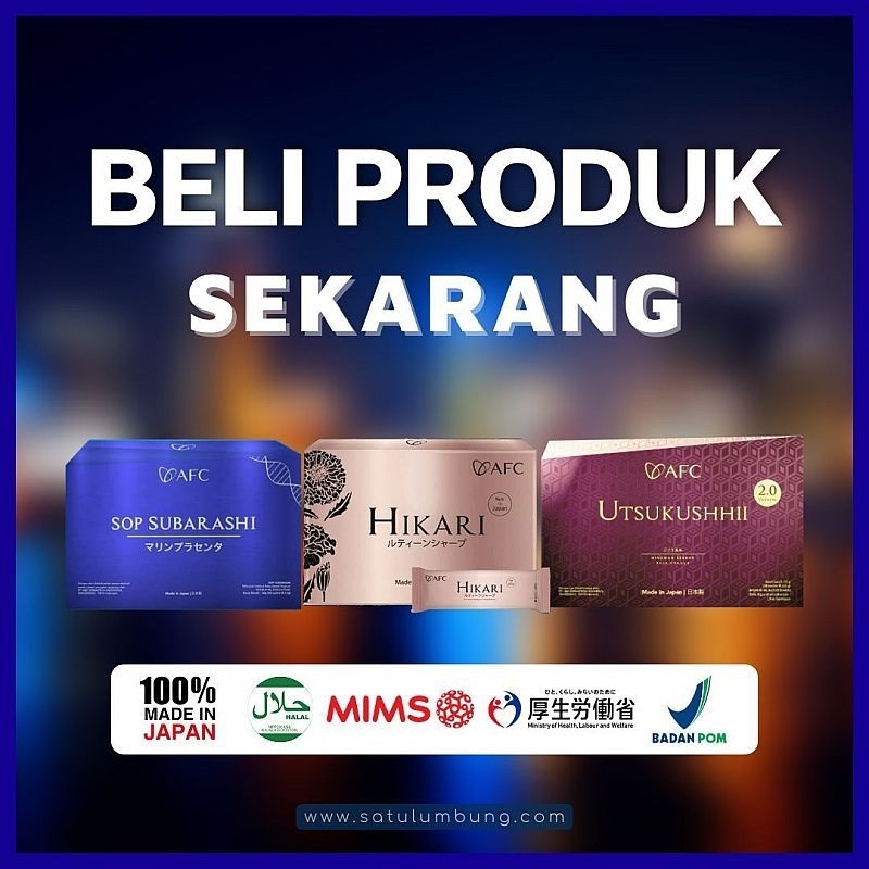 SOP SUBARASHII - UTSUKUSHHI - HIKARI SUPLEMEN AFC ORIGINAL JAPAN