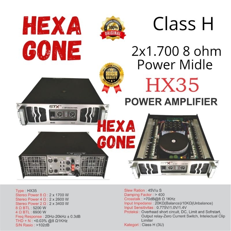 Power STX Class H 2x1.700 8ohm power midle