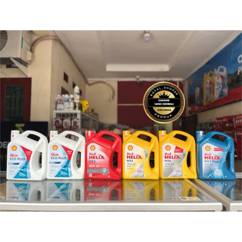 OLI SHELL HELIX 4 LITER SERIES OLI SHELL HELIX HX3 HX5 HX6 HX7 HELIX ECO PLUS 4 LITER ORIGINAL