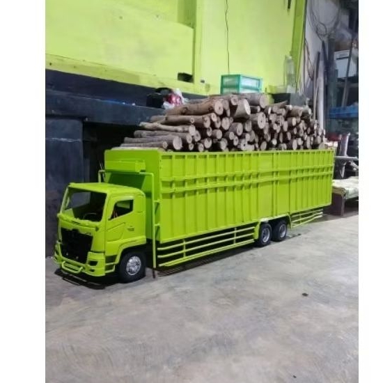 Grosir miniatur truk tronton hino 500 rc remot control batre cash pake lampu leed RGB warna warni