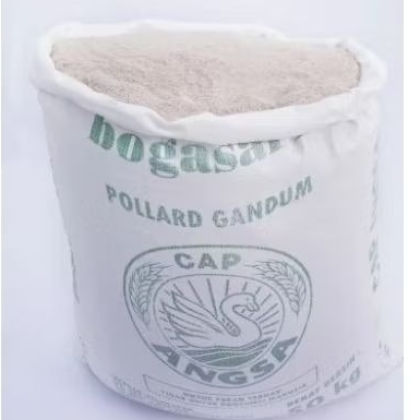 pollard ( tepung gandum ) makanan ayam / pakan ayam produk bogasari kemasan repack @ 1 kg