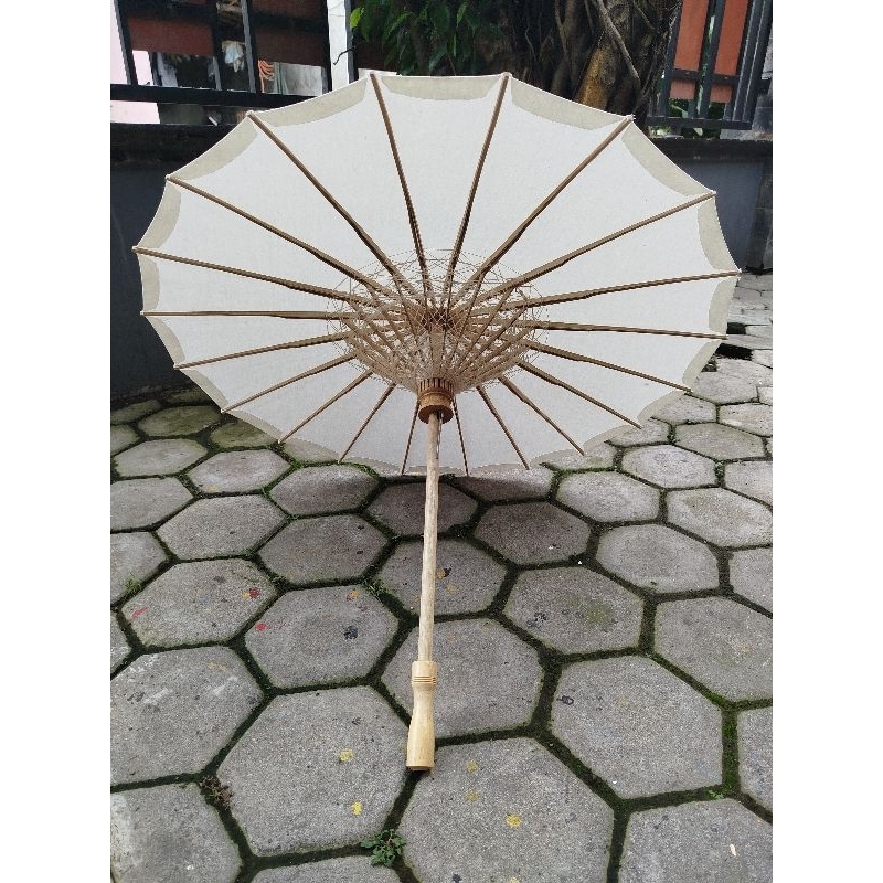 PAYUNG HIAS/PAYUNG PREWEDDING/PAYUNG PUTIH POLOS/PAYUNG DEKORASI/PAYUNG KAIN BLACU