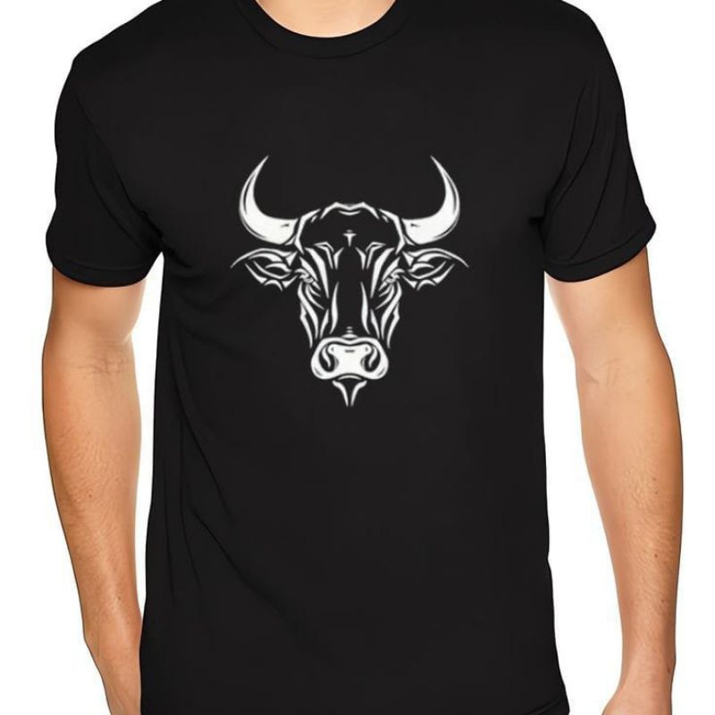 Kaos Sapi Gambar Kepala Sapi Simple