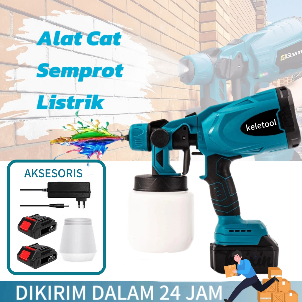 Alat Semprot Cat Listrik  Paint Mesin Cat Semprot Elektrik  800ml Pistol Semprot Baterai Lithium  El