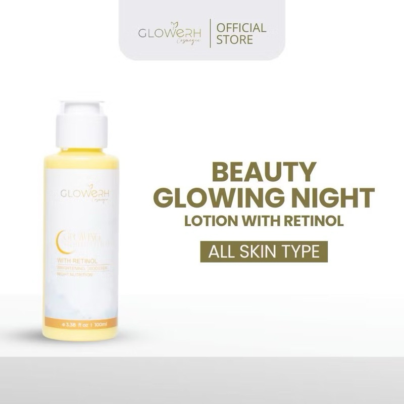 GLOWERH RH GLOW BEAUTY GLOWING NIGHT LOTION/ BODY LOTION RETINOL