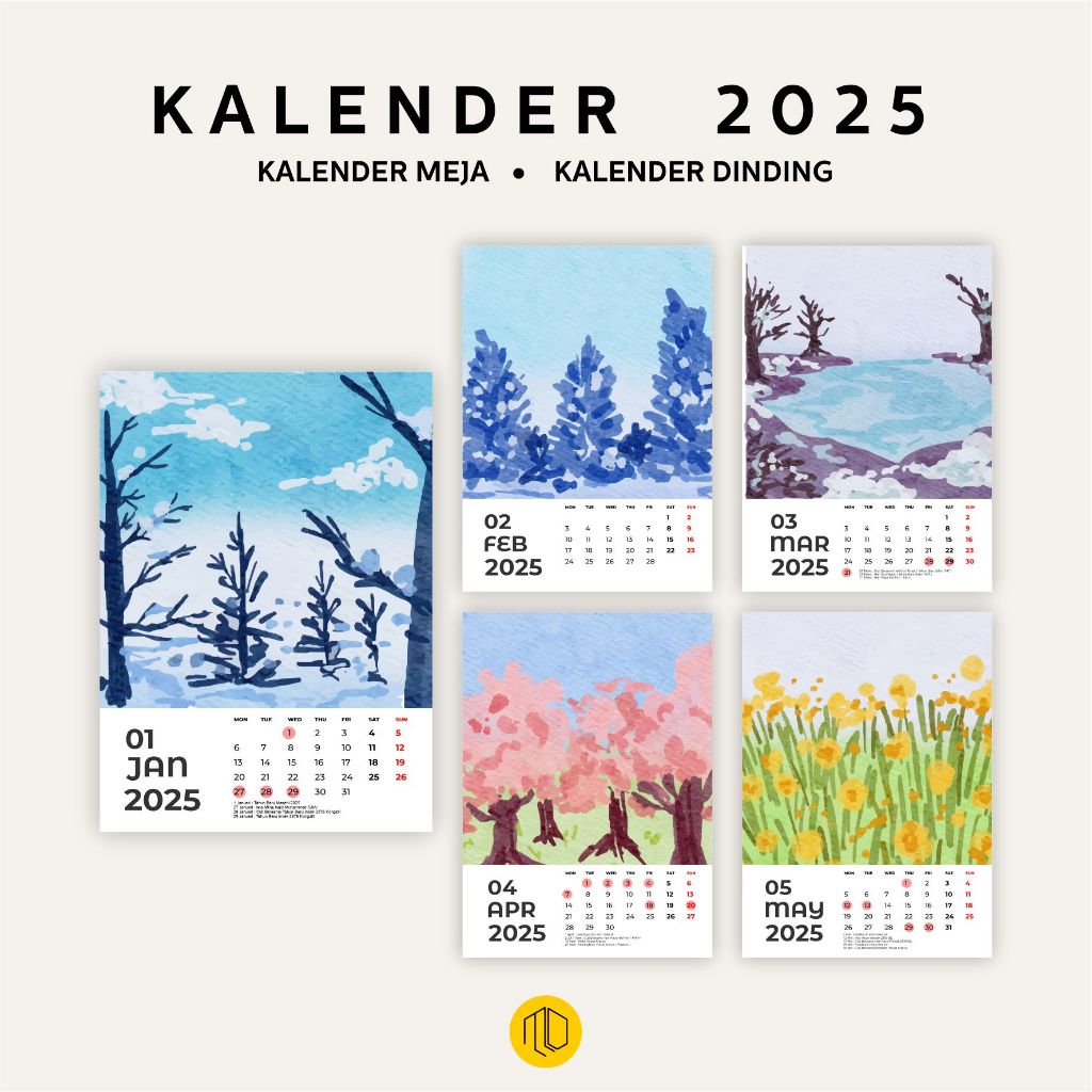 

Kalender 2025 Aesthetic Motif Cuaca Musim 3 - Kalender Dinding 2025 - Kalender Duduk 2025 - Kalender Meja 2025 - Kalender 2025 Lengkap - Kalender Planner 2025 - Kalender Estetik 2025 / Calendar Aesthetic 2025 - V. 3 Kalender Meja Kalender Dinding Kalender