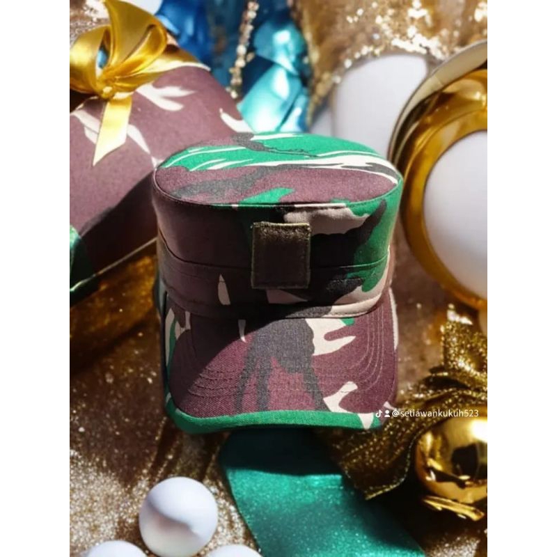Topi Pet Hantu Rimba TNI AD Original Bahan Velbet