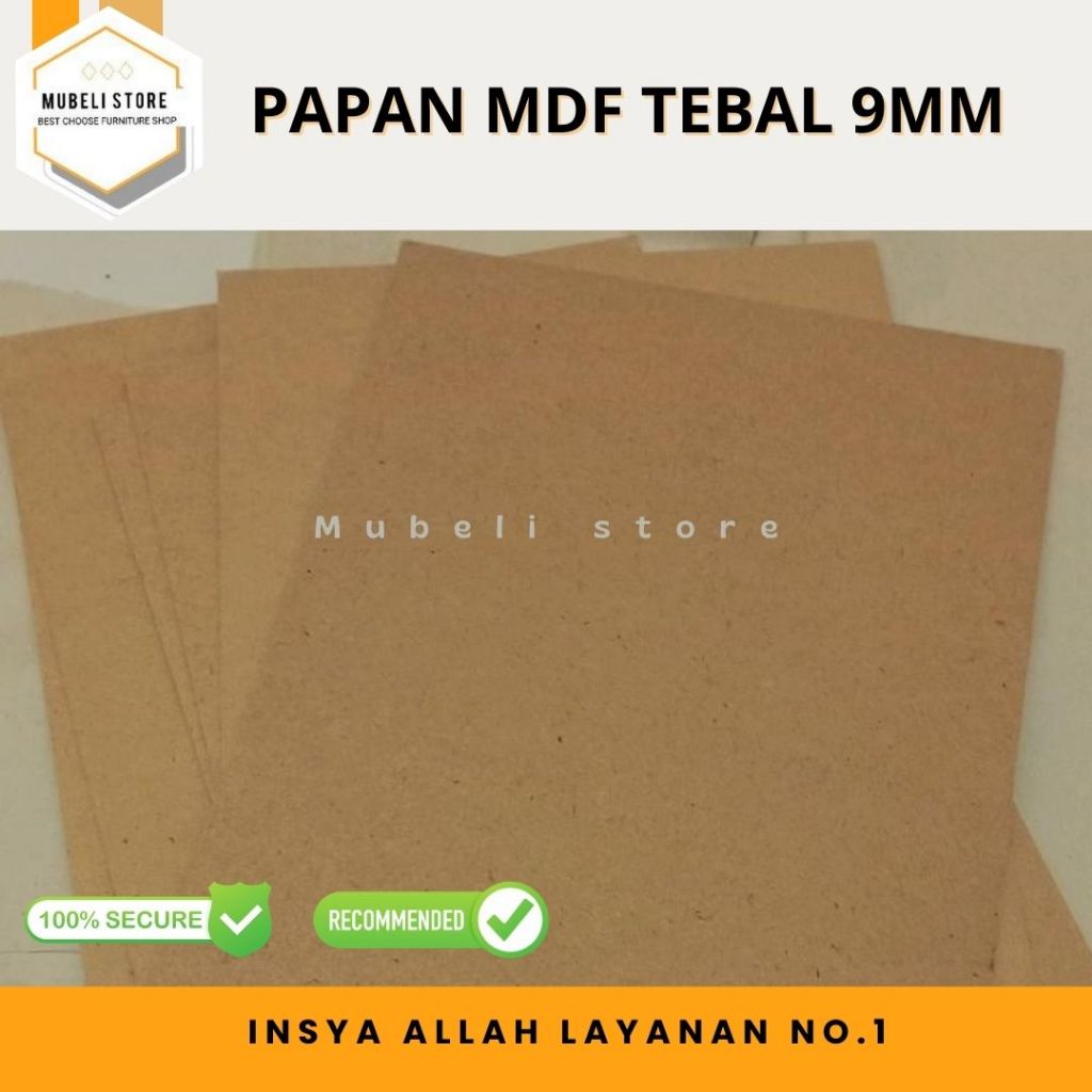 Mubeli Store -  Potongan Papan MDF 9 mm mili ukuran  Pajangan Dinding Bingkai Foto Dekorasi Foto Mur