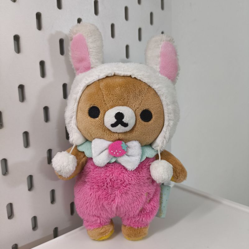 set boneka Rilakkuma strawberry bunny / boneka Rilakkuma strawberry