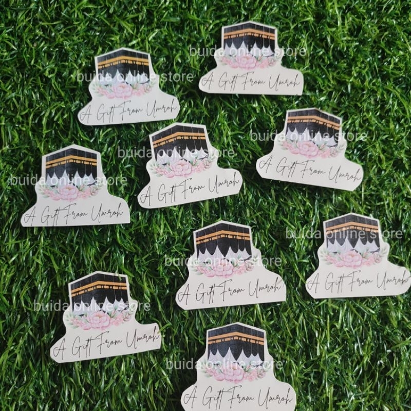 

Stiker A Gift From Umroh dekorasi kemasan oleh-oleh haji umroh bingkisan hampers hadiah parcel label kemasan kotak dus box paperbag mika thinwall toples