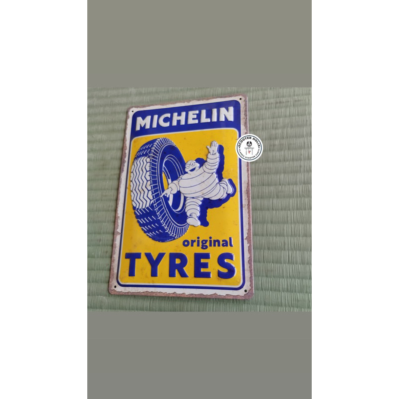 Enamel Vintage Michelin Service ( 20cm x 30cm )