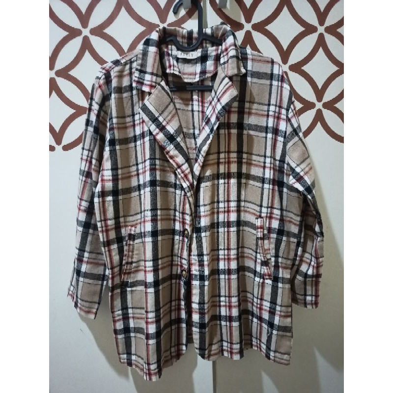 PRELOVED | outerwear Atkey | blazer kotak coklat