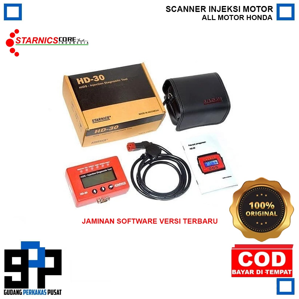 STARNICS HIDS SCANNER INJEKSI MOTOR HONDA HD-30 UPDATE TERBARU ORIGINAL