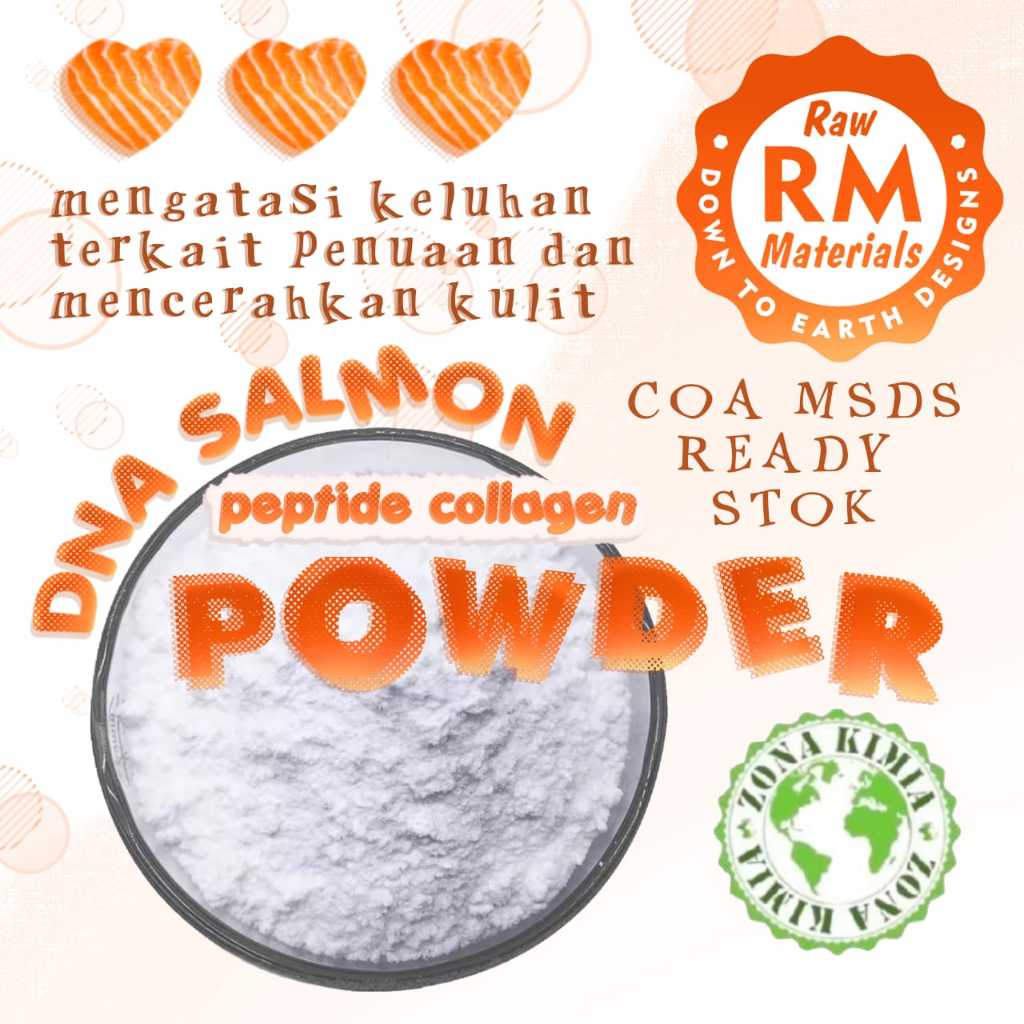 Powder DNA Salmon Collagen 500gr / Bubuk DNA Salmon Kolagen Menjaga Elastisitas Kulit / DNA Salmon P