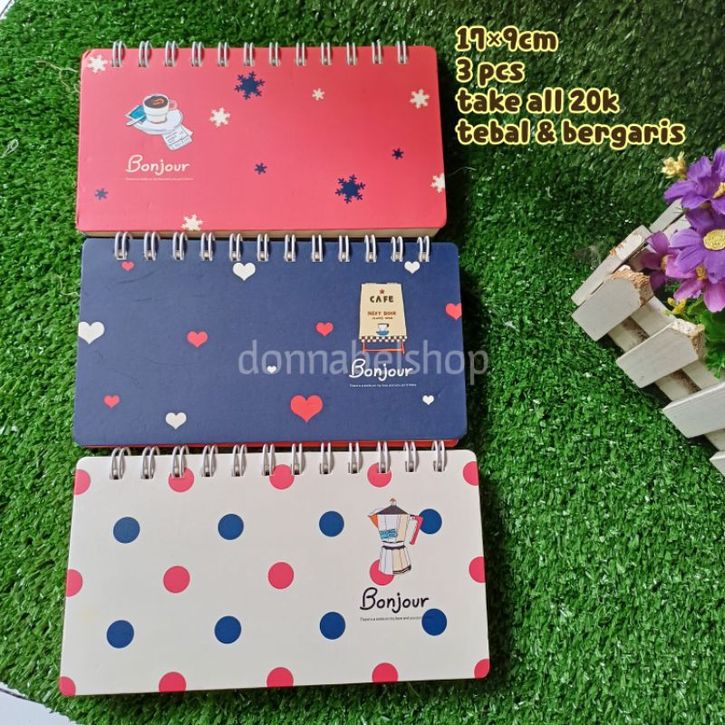 ATK 2 BUKU NOTES | BUKU JURNAL | BUKU TULIS BERGARIS | NOTEBOOK AESTHETIC | JURNAL VINTAGE